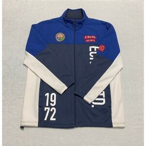 Track‎ Jacket Ecko Unltd Mens 2XL Blue White Full Zip American Scheme Colorblock